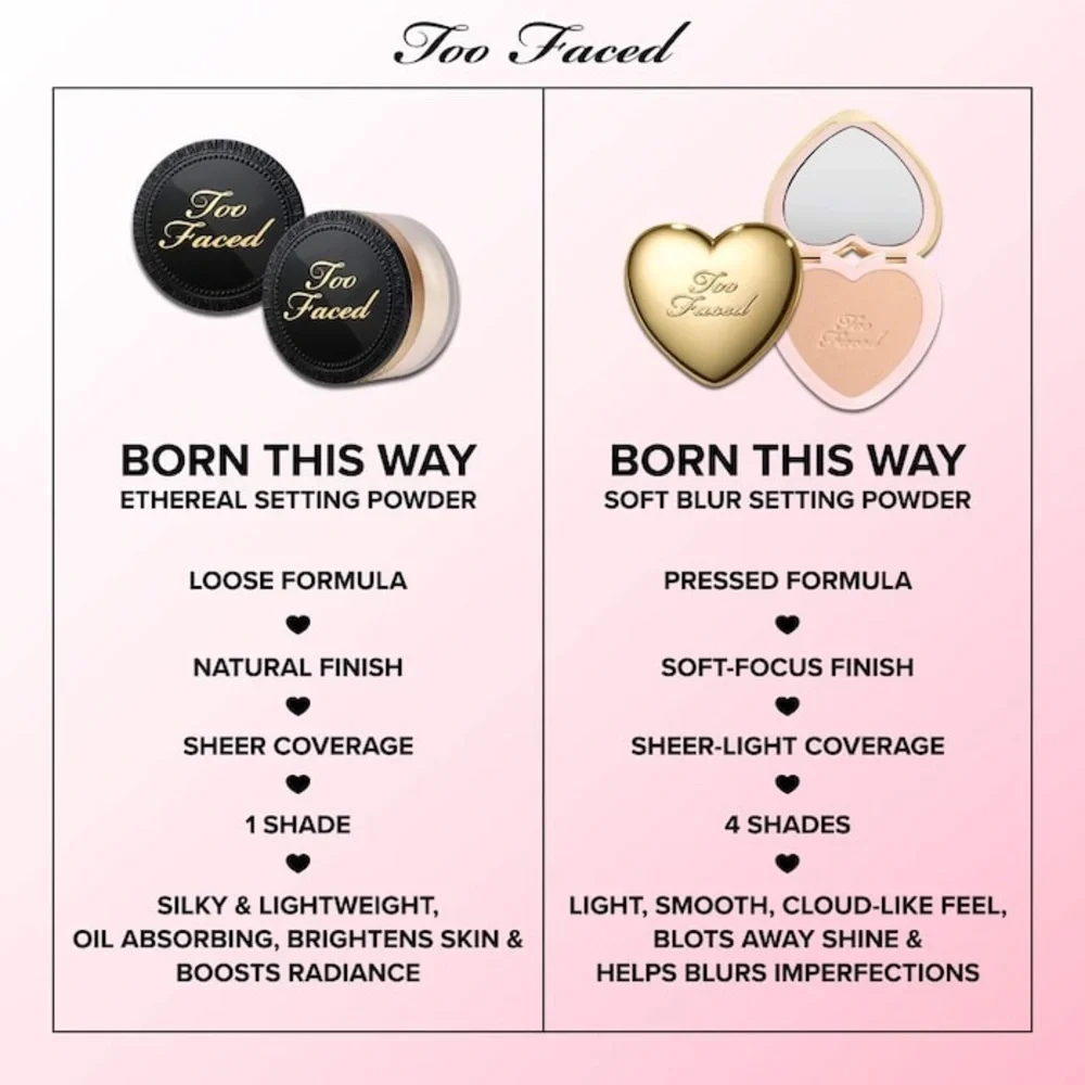 Too Faced Born This Way Soft Blur Flexible Finish Setting Powder Deep NEW